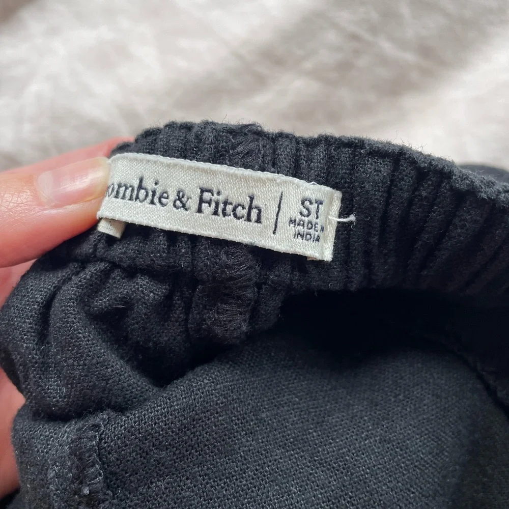 Abercrombie & Fitch Black linen blend open back skort dress - Picture 4 of 6